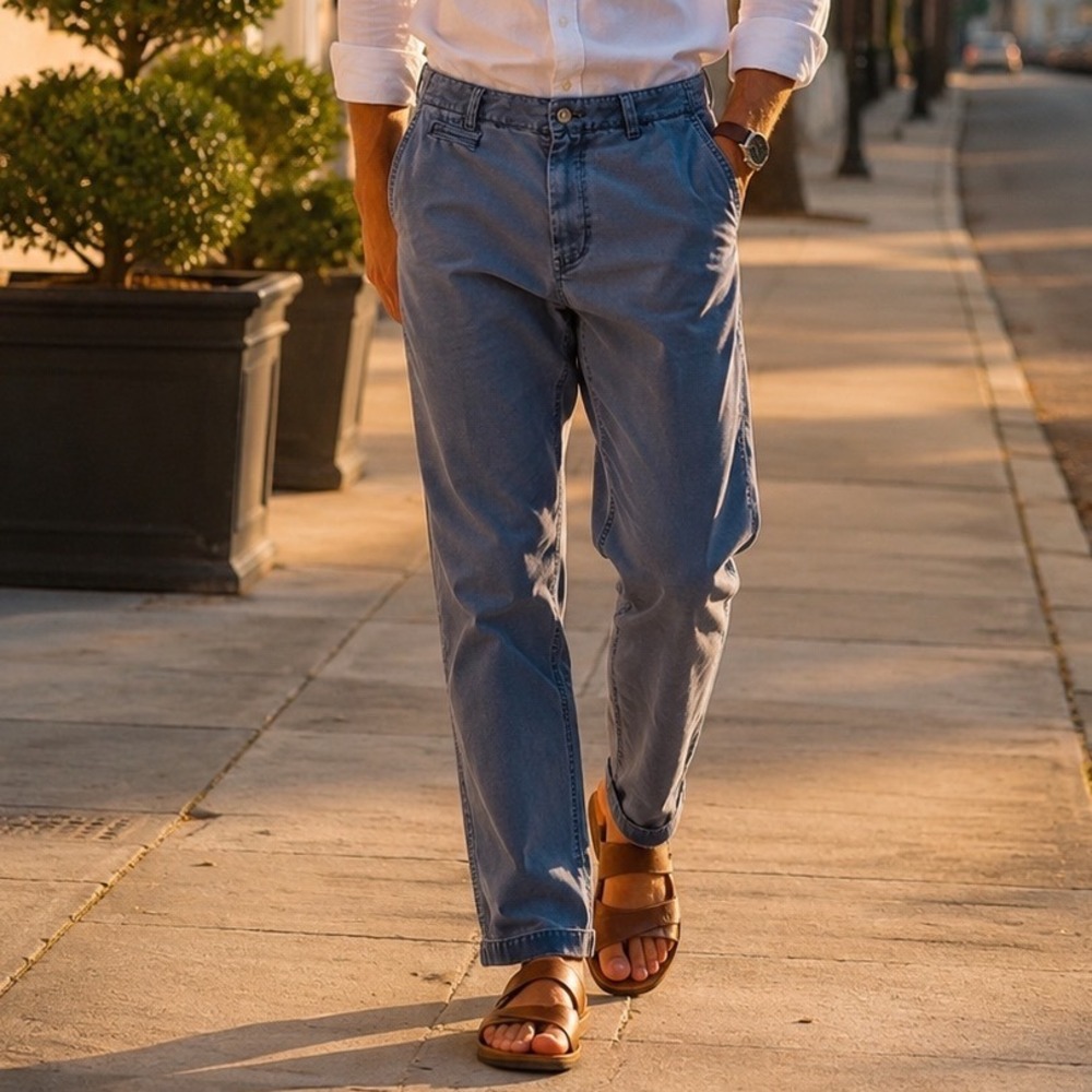 Carbon 2‎ Cobalt Men's Textured Chino Pants Blue Size 32 A2